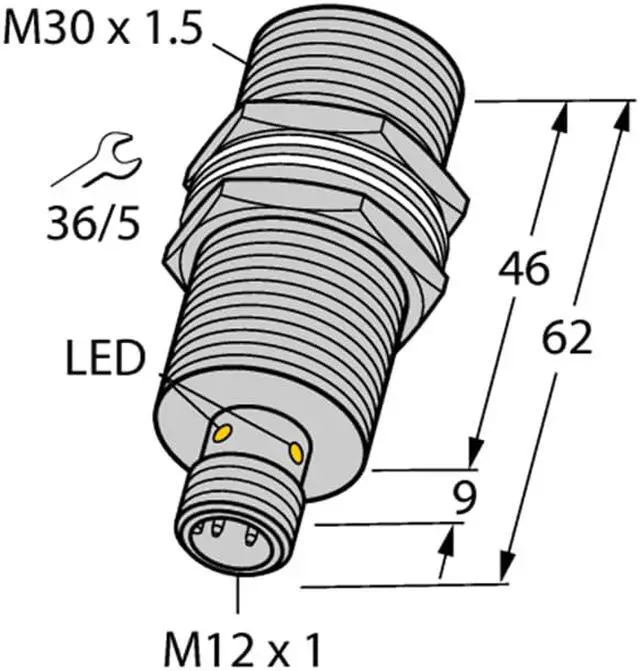 Main image of TURCK Bi10U-MT30-AP6X-H1141 1636240 Inductive sensor PNP