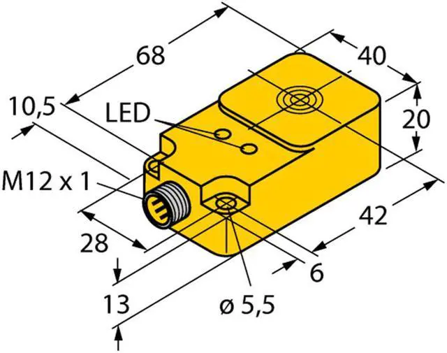 Main image of TURCK Bi15U-Q20-AN6X2-H1141 1608610 Inductive sensor NPN