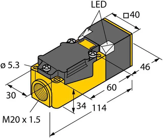 Main image of TURCK Bi15U-CP40-AN6X2 1623510 Inductive sensor NPN