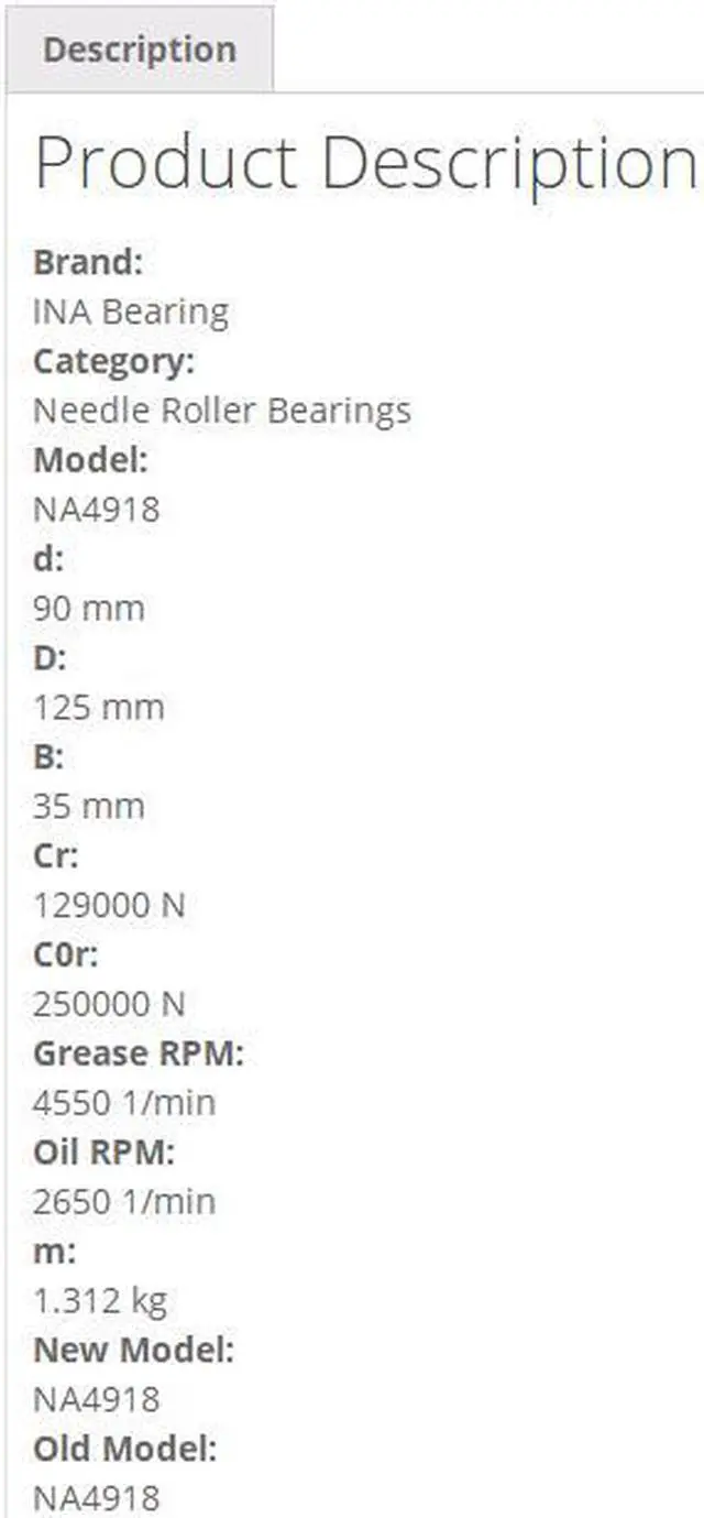 Alt view image 5 of 5 - INA NA4918 Needle Roller Bearings-With Inner Ring 90x125x35mm