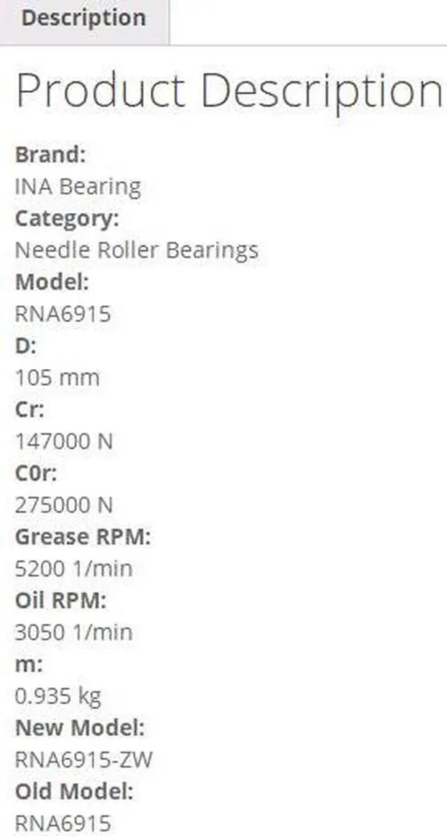 Alt view image 4 of 4 - INA RNA6915 Needle Roller Bearings-With Inner Ring 85x105x54mm
