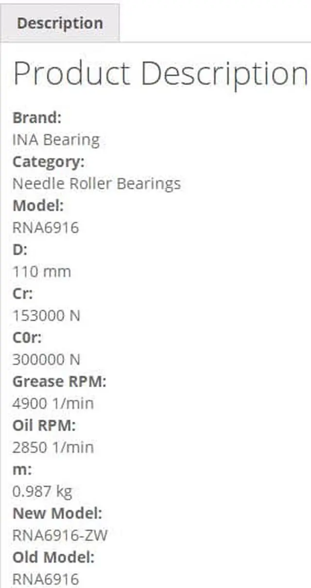 Alt view image 4 of 4 - INA RNA6916 Needle Roller Bearings-With Inner Ring 90x110x54mm