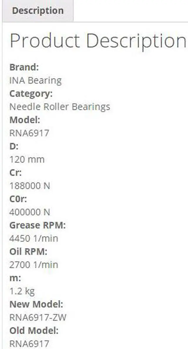 Alt view image 4 of 4 - INA RNA6917 Needle Roller Bearings-With Inner Ring 100x120x63mm