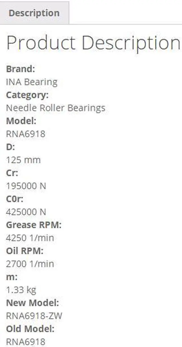 Alt view image 4 of 4 - INA RNA6918 Needle Roller Bearings-With Inner Ring 105x125x63mm