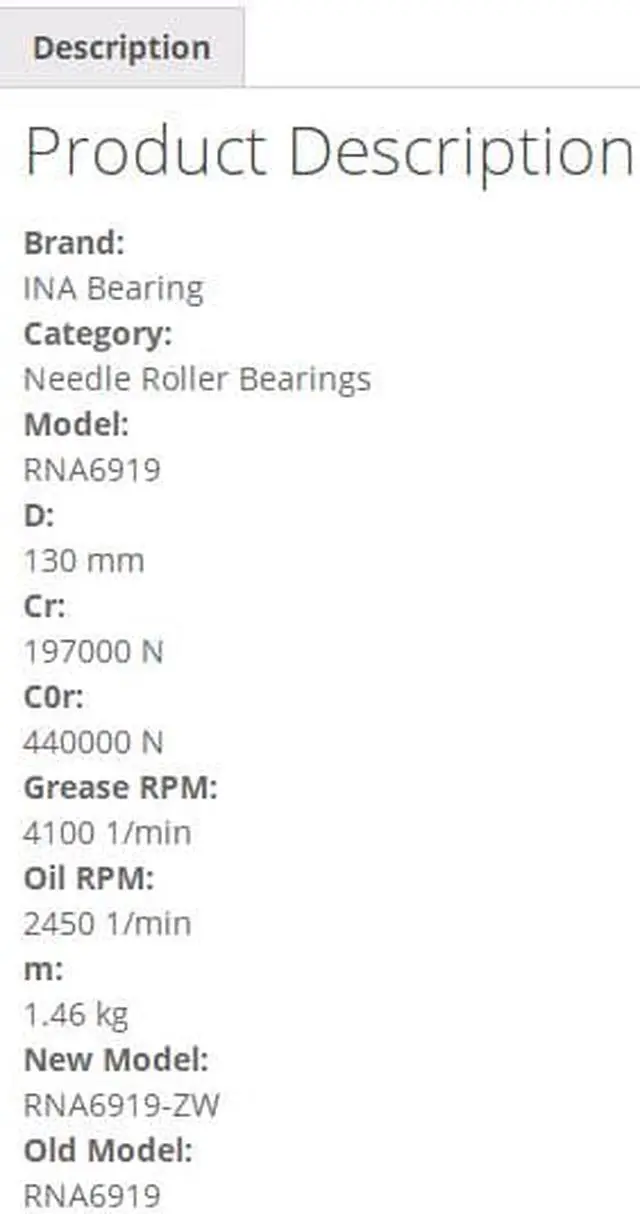 Alt view image 4 of 4 - INA RNA6919 Needle Roller Bearings-With Inner Ring 110x130x63mm