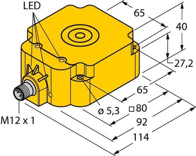 Alt view image 2 of 2 - TURCK  BI50U-Q80-AP6X2-H1141 1608940 Inductive sensor PNP
