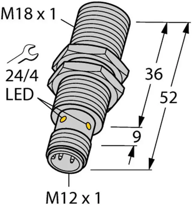 Main image of TURCK BI5-M18-RP6X-H1143 4614525 Inductive sensor PNP