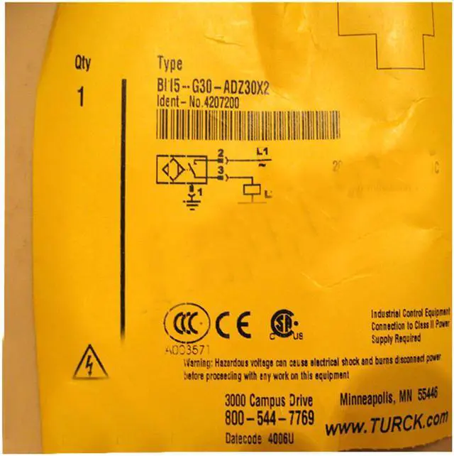 Main image of TURCK BI15-G30-ADZ30X2 4207200 Inductive sensor