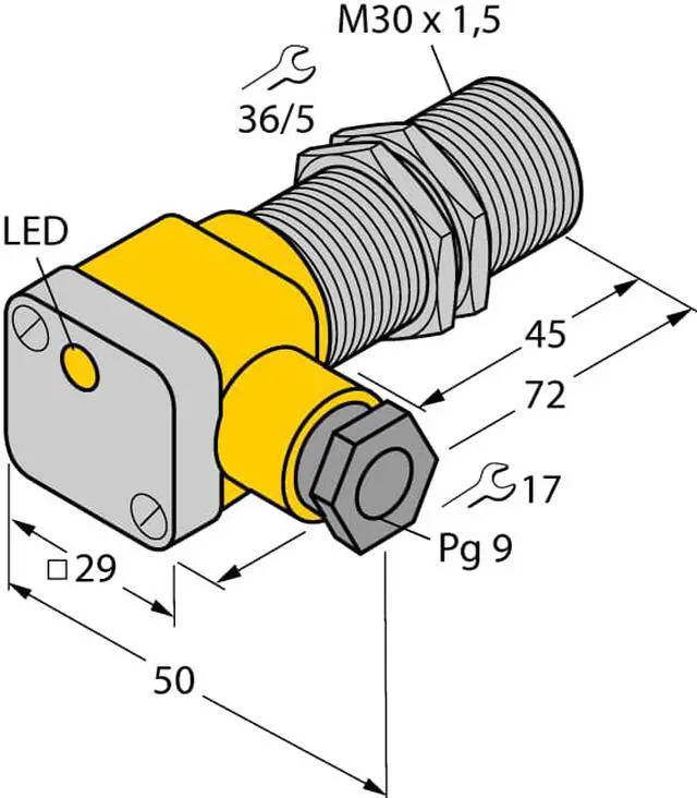 Alt view image 2 of 2 - TURCK BI10-G30SK-Y1X 40220 Inductive sensor