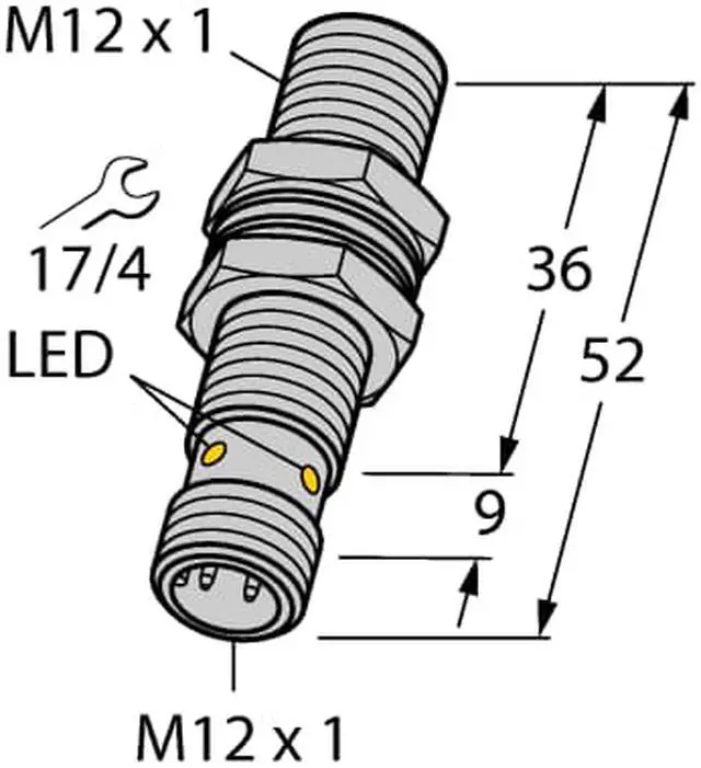 Alt view image 3 of 3 - TURCK  BI4U-MT12-AN6X-H1141  1634829 Inductive sensor NPN