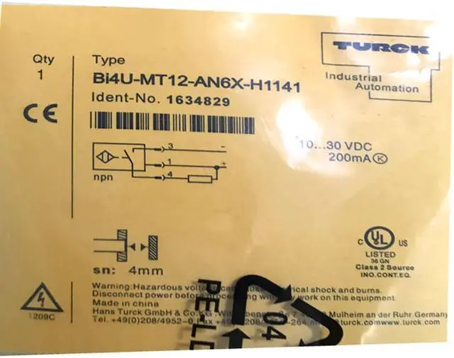 Alt view image 2 of 3 - TURCK  BI4U-MT12-AN6X-H1141  1634829 Inductive sensor NPN