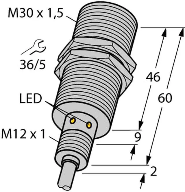 Alt view image 2 of 2 - TURCK  BI15U-EM30WD-AP6X  Inductive sensor 1634819 PNP