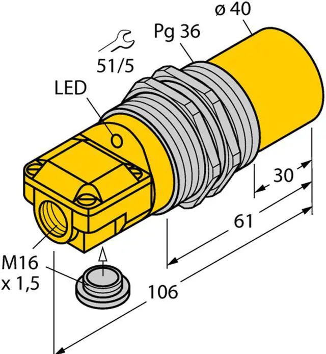 Main image of TURCK NI40-G47SR-FZ3X2 13428 Inductive sensor