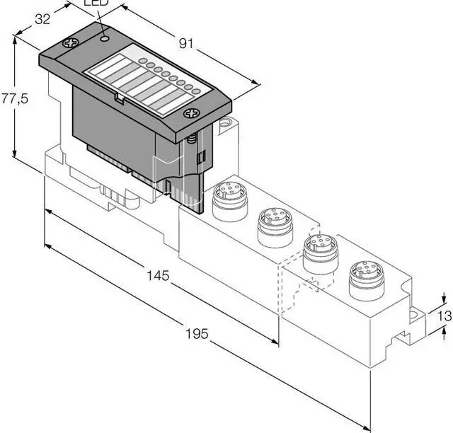Alt view image 3 of 3 - TURCK BL67-2AO-I 6827179 BL67 electronic module