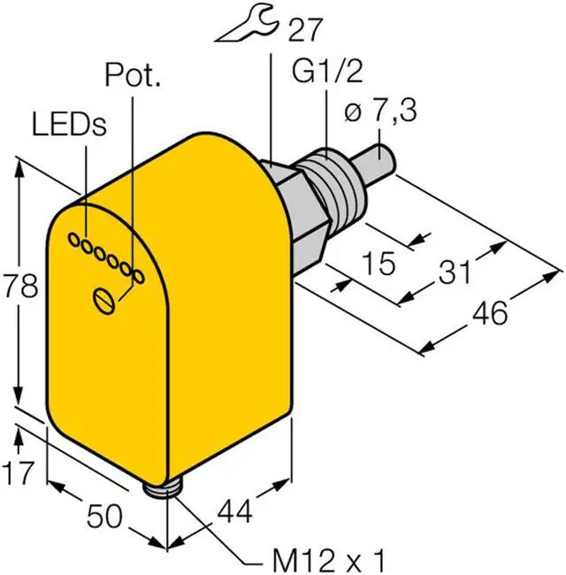 Main image of TURCK  FCS-G1/2A4P-AP8X-H1141 6870092 Flow monitoring