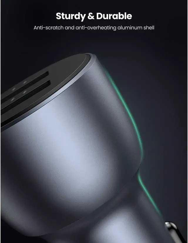 Alt view image 7 of 7 - UGREEN USB Car Charger, 36W Dual QC 3.0 Fast Charging Adapter...