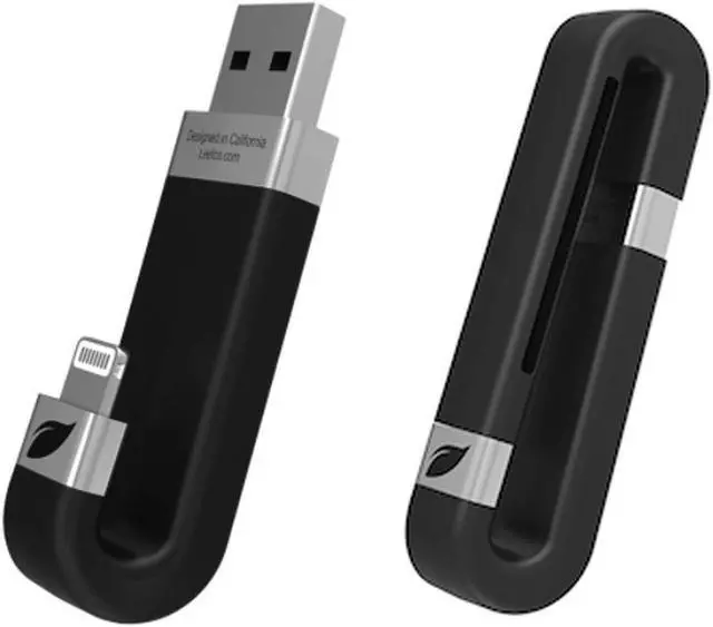 Alt view image 11 of 11 - Leef iBridge 16GB Mobile Memory iOS USB Flash Drive with Lightning Connector for Apple (Black)