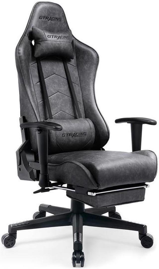 GTRACING Gaming Chair Office Chair PU Leather with Footrest & Adjustable  Headrest, Red