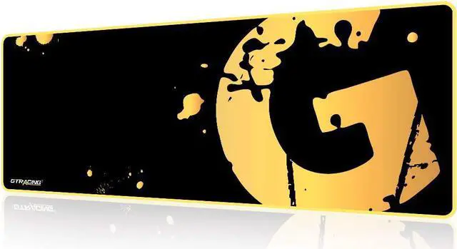 Main image of GTRACING Gaming Mouse Pad Large, Extended Mousepad with Stitched Edges, Non Slip Rubber Base, Waterproof XL Size Keyboard Pad, Mouse Mat for Gamer, Office and Home, 31.5x11.8 in,Golden