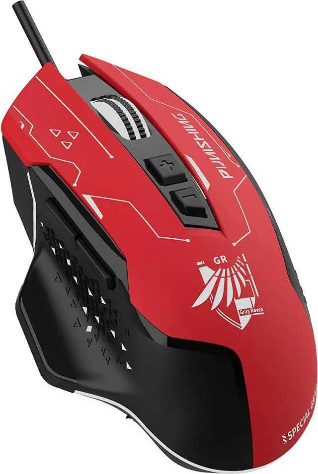 Main image of GTRACING X PUNISHING Series Gray Raven Gaming Mouse