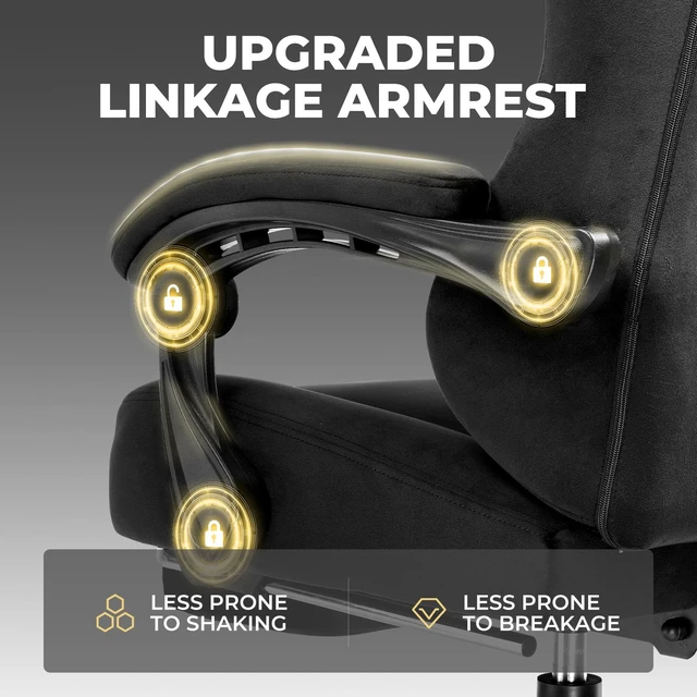 Alt view image 6 of 7 - Gaming Chair, Big and Tall, High Back Ergonomic with Pocket Spring Cushion, Footrest, Lumbar Support, 400 lbs Swivel Office Chair for Adults