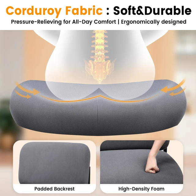 Alt view image 5 of 7 - GTPLAYER Accent Leisure Chair, Lounge Relaxing Chair with 270° Rotating Small Table, Modern Upholstered Chairs with Metal Legs for Living Room/Bedroom/Garden Grey