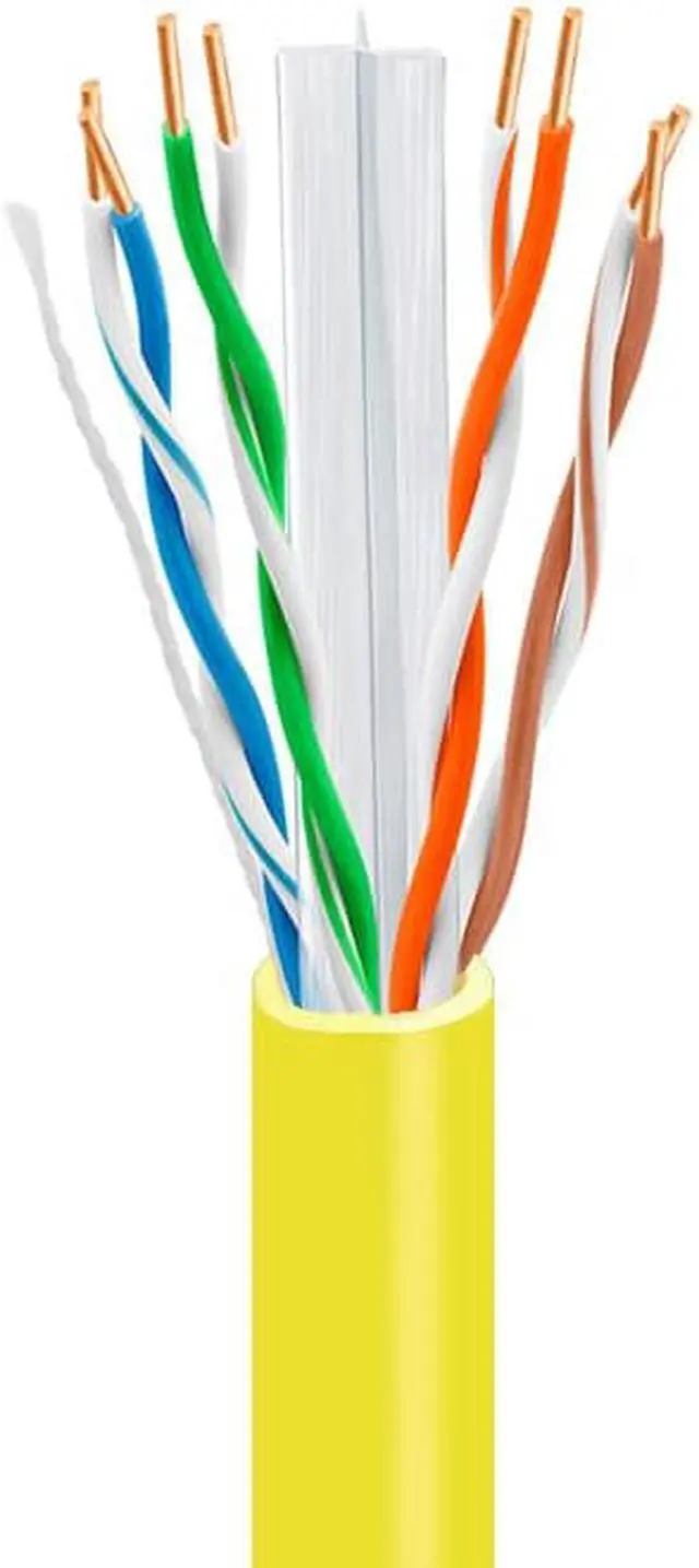 Alt view image 2 of 5 - Bulk Cat6 Plenum 1000 ft Pure Copper 550 Mhz Solid CMP 23 Awg UTP Cable Yellow, Black, Blue, Green, Pink and Red