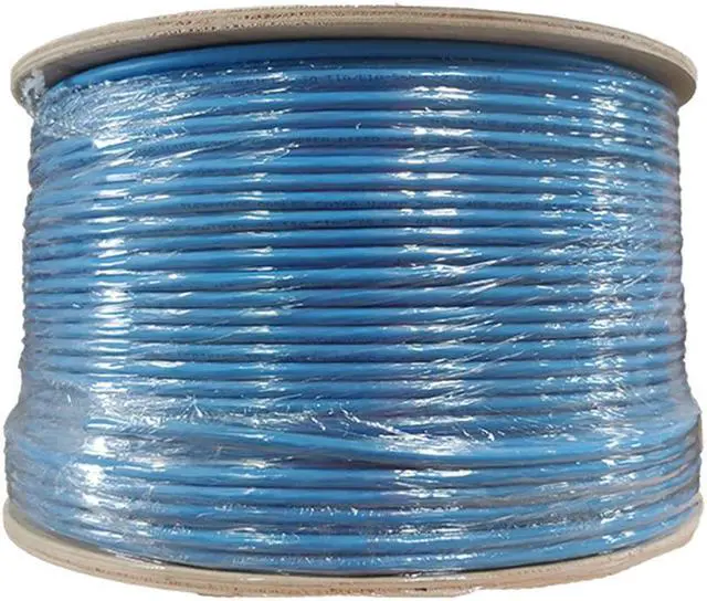 Alt view image 3 of 3 - TS Cables Cat6a 1000ft UTP Riser Bare Copper 23 AWG Solid CMR Cable Blue