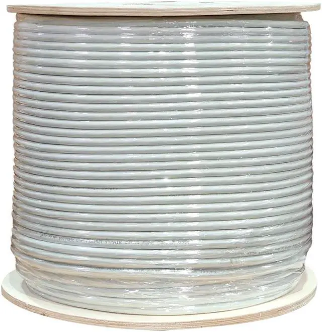 Main image of Cat7 Plenum Pure Copper 850Mhz 1000ft SFTP Shielded Bulk Ethernet Cable White