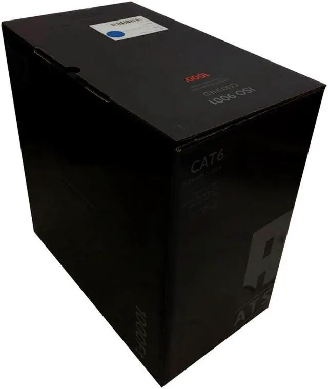 Alt view image 3 of 4 - Cat6 Plenum 1000 ft Bulk CMP 550 Mhz Ethernet Rated Cable Black