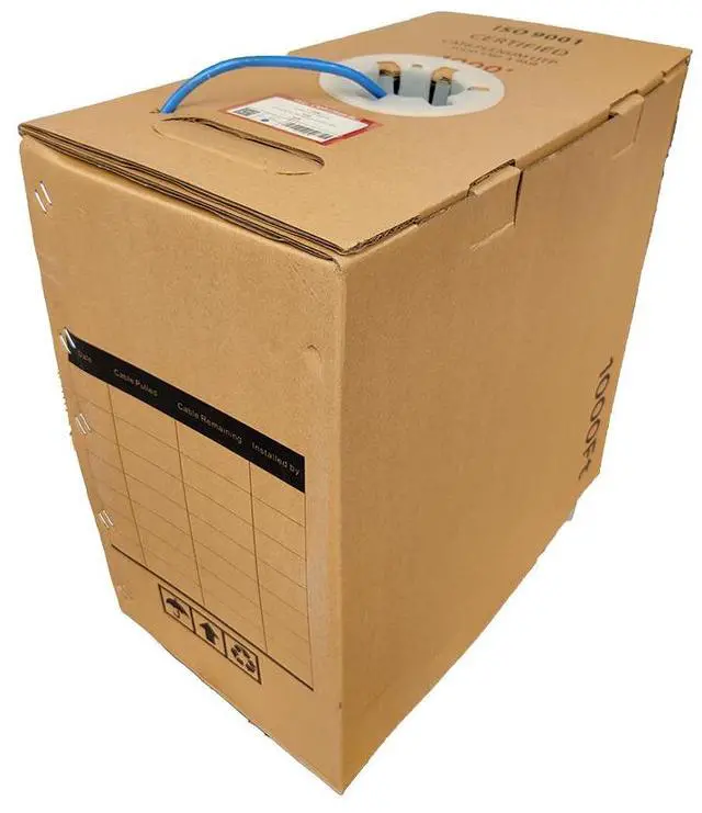 Alt view image 3 of 4 - ATS Cat6 Plenum 1000ft 550 Mhz 23 Awg Ethernet Networking Bulk Cable Blue