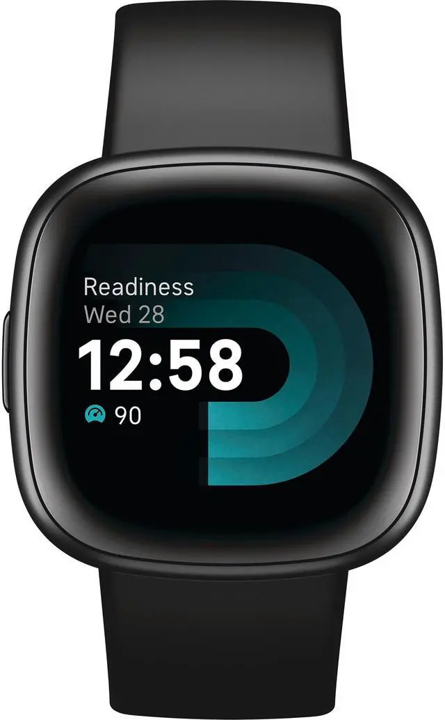 Main image of Fitbit Versa 4 Smartwatch Black Graphite GPS Fitness Tracker