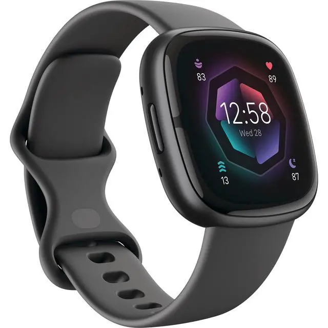 Alt view image 4 of 4 - Fitbit Sense 2 Smartwatch Shadow Grey Graphite GPS