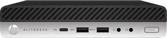 Main image of HP EliteDesk 800 G3 Mini PC 8GB 256GB SSD Intel Core i5-6500T Win10, Black  (Refurbished)