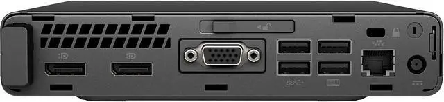 Alt view image 3 of 3 - HP EliteDesk 800 G3 Mini PC 8GB 256GB SSD Intel Core i5-6500T Win10, Black  (Refurbished)