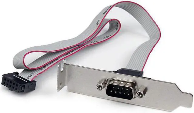Main image of 1 Port 16in DB9 Serial Port Bracket to 10 Pin Header - Low Profile