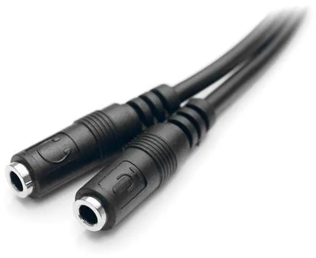 Alt view image 5 of 5 - Headset adapter for headsets with separate headphone / microphone plugs - 3.5mm 4 position to 2x 3 position 3.5mm M/F