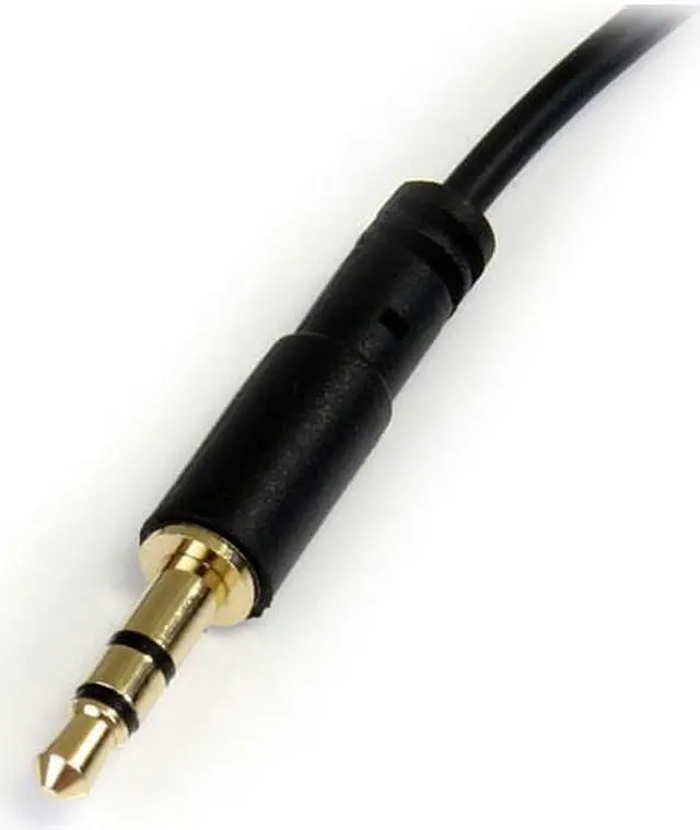 Alt view image 2 of 3 - 1 ft Slim 3.5mm to Right Angle Stereo Audio Cable - M/M Cord Lead 30cm