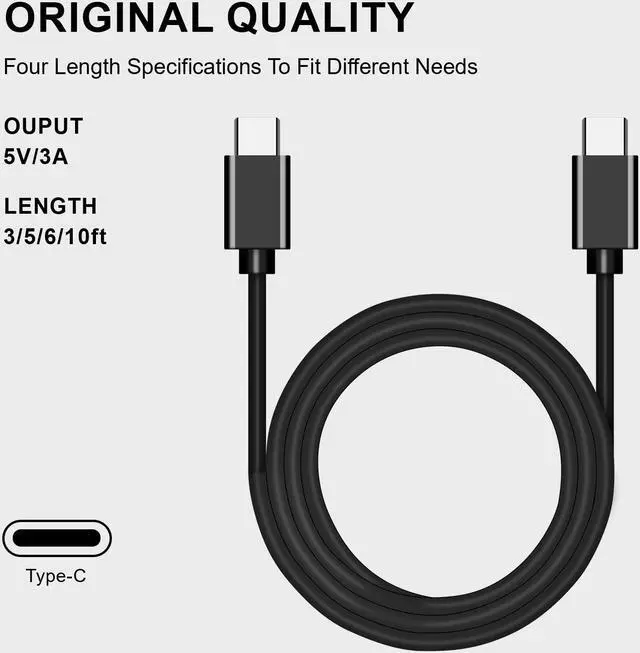 Alt view image 5 of 7 - 3 Pack Fast Type C To Type C USB-C Charging Cable Power Data Sync Lead Cord For Samsung Galaxy S23 Ultra 5G S9 S10 S20 S21 S22 S23 S23+