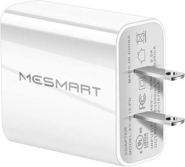 Alt view image 2 of 7 - Fast USB C Wall Charger Type C PD Power Adapter Block US Plug For MacBook Pro/Air, iPad Pro, Galaxy S20/S10,Note 20/10,iPhone 15 14 13 12 11 Pro Max,Pixel 8 7 6 Pro White