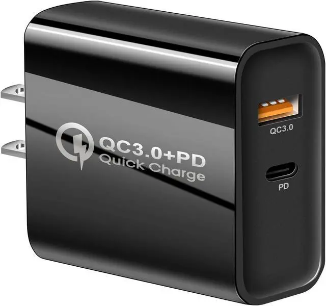 Main image of Fast USB C Wall Charger Type C 2 Ports PD QC3.0 Quick Power Adapter Block US Plug For iPad Pro, Apple Watch,iPhone 15 14 13 12 11 Pro Max,Galaxy S23/S22,Note 20/10,Pixel 8 7 6 Pro,LG,Motorola,OnePlus