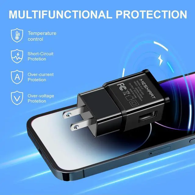 Alt view image 7 of 7 - USB Wall Charger Home Travel Charging Power Adapter 2A Foldable Plug For Samsung Galaxy S9 S9+ S8 S8+ S10 S10+ S20 S20+ S21 S22 S23 Ultra FE 5G Note 10 Note 9 Note 8 Z Flip5 Z Fold5 A03s A14 A23 A54