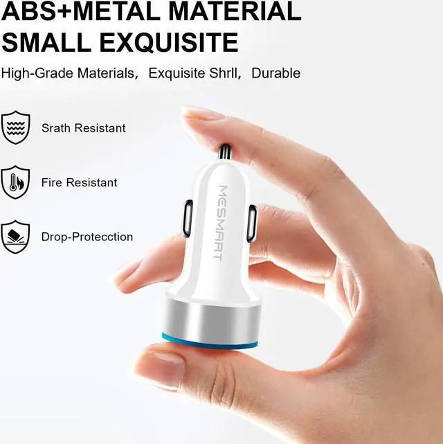 Alt view image 4 of 7 - USB Car Charger Power Adapter 2 Ports Charging Plug For Samsung Galaxy S23 S22 S21 Ultra 5G S23+ A54 A23 A14 A03s /Moto G7 G6 / LG Stylo 6/5/4 /Google Pixel 8 7 6 Pro 7a 6a/Nokia/OnePlus