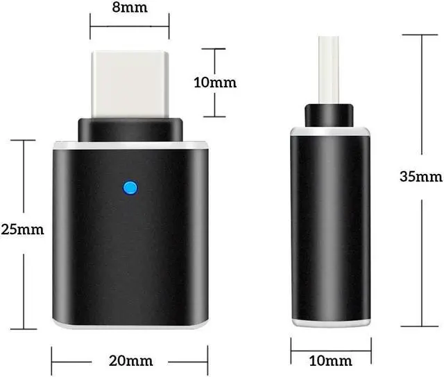 Alt view image 2 of 7 - 3Pack USB C to USB Adapter with LED 3.1, USB-C Male to USB 3.0 A Female USB 3.2 Type C OTG Converter For MacBook Pro 2022,iPad Mini 6 Air 4 5 Generation,Surface Go,Microsoft Galaxy S23 23 S21 S20