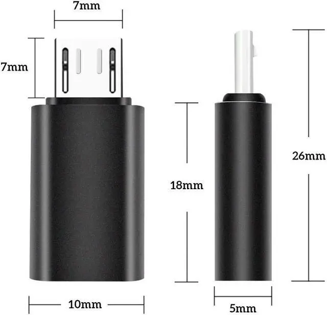 Alt view image 7 of 7 - USB C to Micro USB Adapter, (3-Pack) Type C Female to Micro USB Male Convert Connector with Charge & Data Sync For Samsung Galaxy S7/S7 Edge, S6 J7 Note 5,Kindle ,PS4 ,Nexus 5/6 and Micro USB Devices