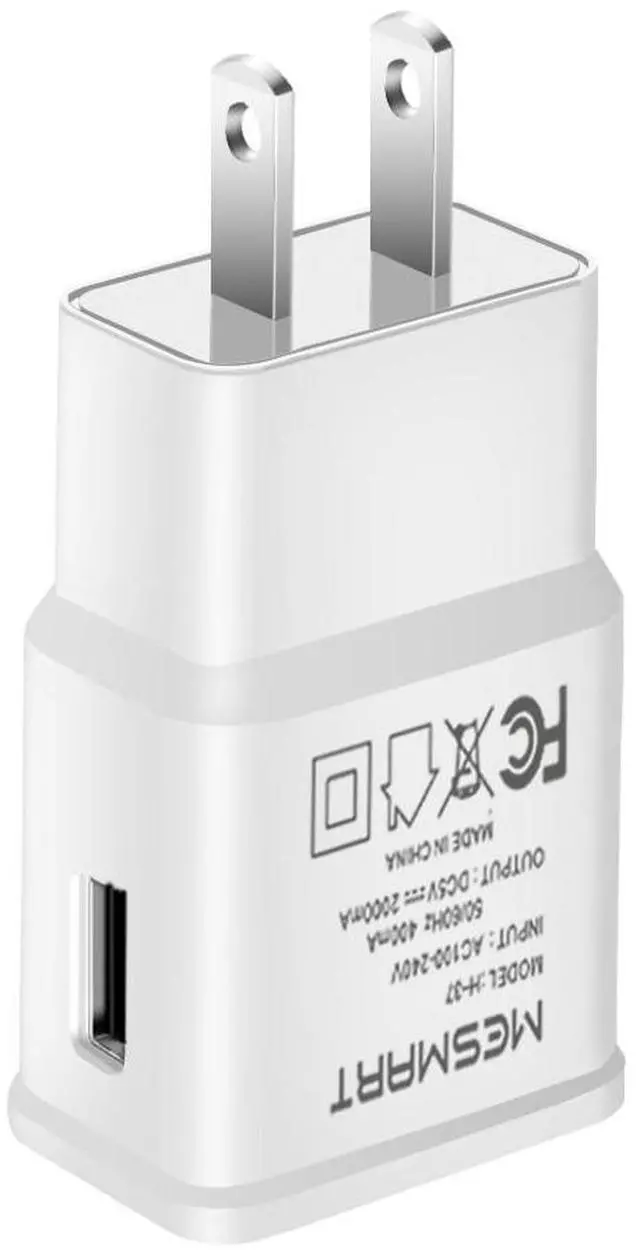 Alt view image 2 of 7 - Mesmart Wholesale White 2A USB Wall Charger Plug Home Power Adapter For Samsung Galaxy S9 S9+ S8 S8+ S10 S10+ S20 S20+ S21 S22 S23 S24 S25 Ultra FE 5G Note 10 Note 9 Note 8 Z Flip6 Z Fold6 A03s A55