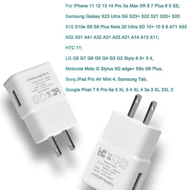 Alt view image 7 of 7 - Mesmart Wholesale White 2A USB Wall Charger Plug Home Power Adapter For Samsung Galaxy S9 S9+ S8 S8+ S10 S10+ S20 S20+ S21 S22 S23 S24 S25 Ultra FE 5G Note 10 Note 9 Note 8 Z Flip6 Z Fold6 A03s A55