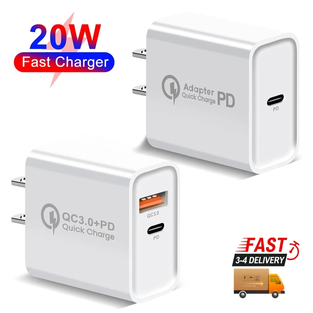 Alt view image 5 of 7 - 20 Pleces USB C Charger Block 20W Dual Port USB C Wall Charger Plug Fast Charging Block Adapter USB A+C Quick Charging Brick Plug for iPhone 16E/16 Pro Max/16Plus/16/15/14/13/12/11/XS,iPad Pro