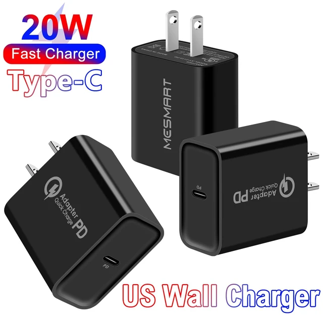 Main image of 3 Pleces Fast USB C Wall Charger Type C PD Power Adapter Block US Plug For MacBook Pro/Air, iPad Pro, Galaxy S20/S10,Note 20/10,iPhone 15 14 13 12 11 Pro Max,Pixel 8 7 6 Pro White