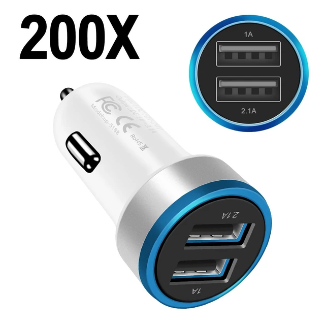 Alt view image 6 of 7 - Mesmart 20 Pieces 2026 Upgrade US USB Car Charger 18 Watt Dual USB-C Car Charger Adapter Fast Charge Cigarette Lighter Adapter USB Charger Plug LED for iPhone /1716/15/14/13/12/Pro Max iPad Samsung